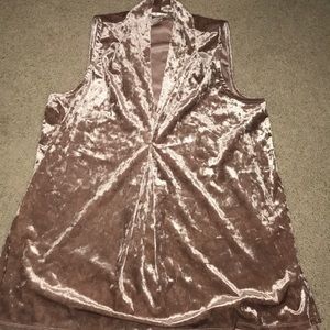 Velvet purple and pink shirts.